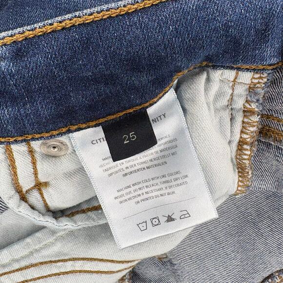 Citizens of Humanity High Rise Chrissy Dark Wash Skinny Jeans Womens Sz 26 - Picture 7 of 9